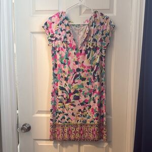 Lilly Pulitzer Pink and Green Sheath Mini Dress